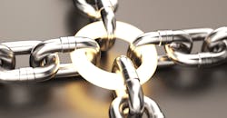 chain with glowing center chain with glowing center