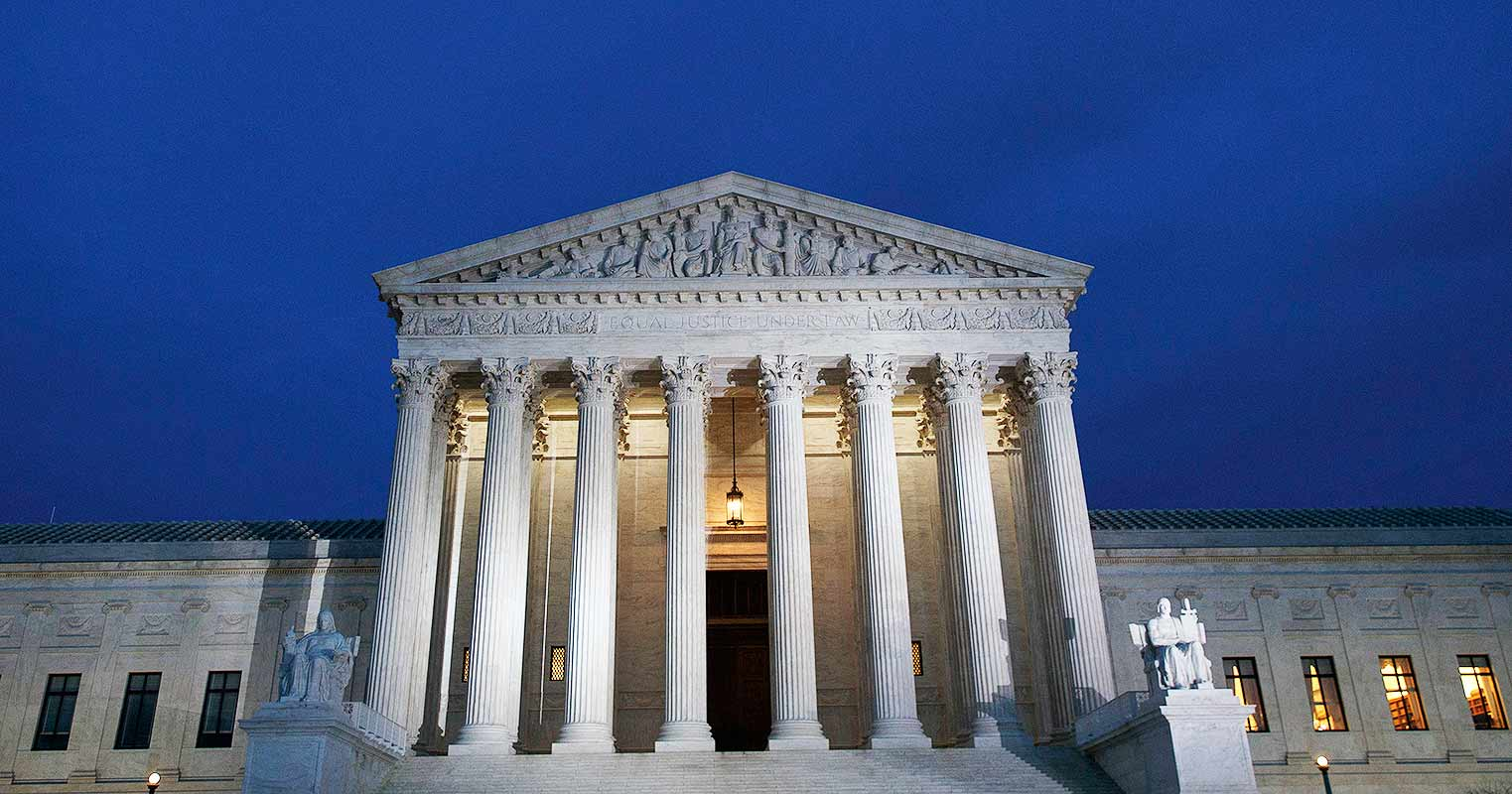 U.S. Supreme Court at dusk