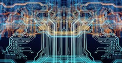 Futuristic printed circuit board Futuristic printed circuit board