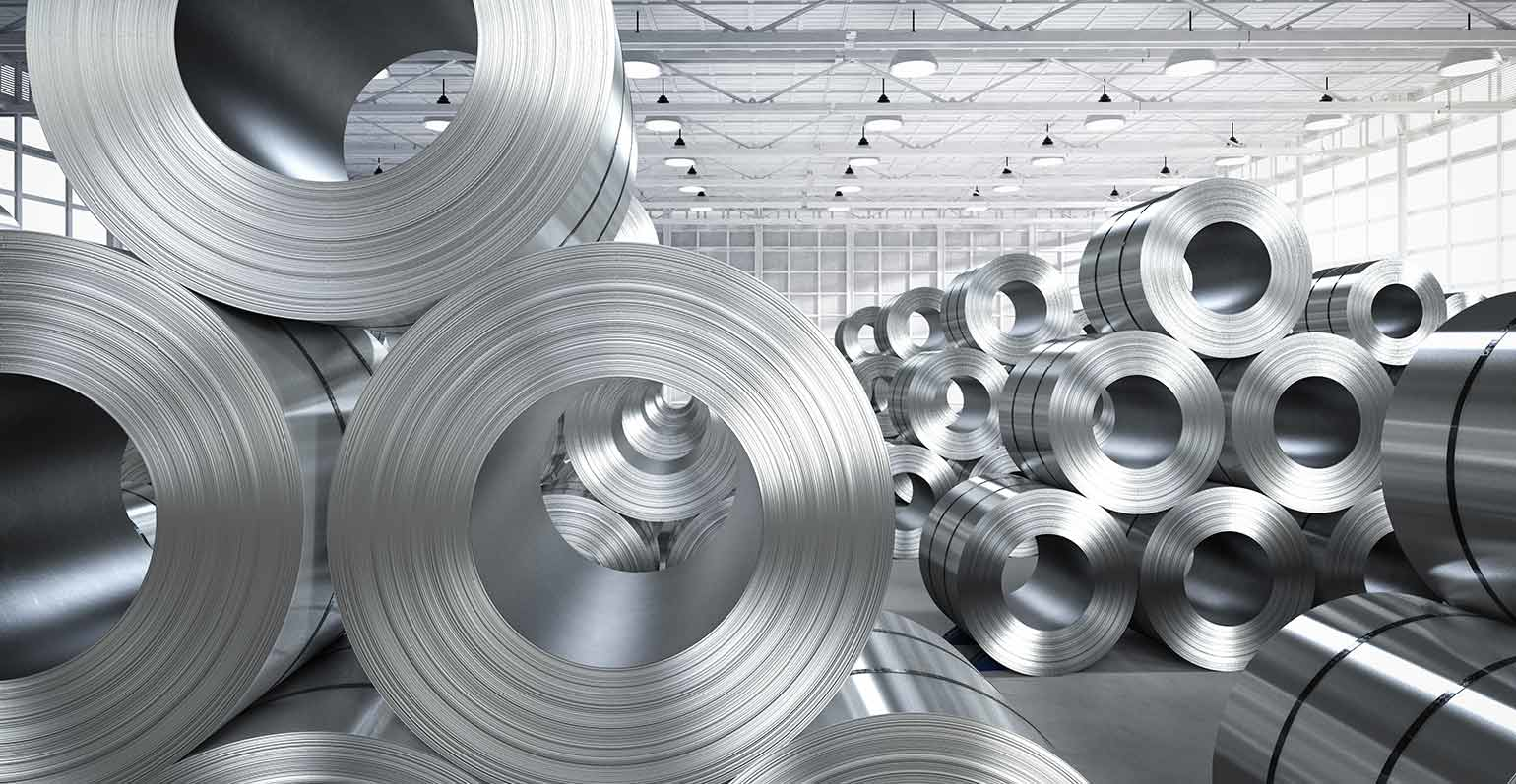 rolls of steel sheet