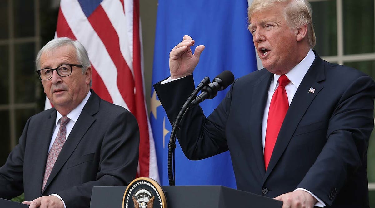 European Commission President Jean-Claude Juncker and U.S. President Donald Trump (Copyright Win McNamee, Getty Images)