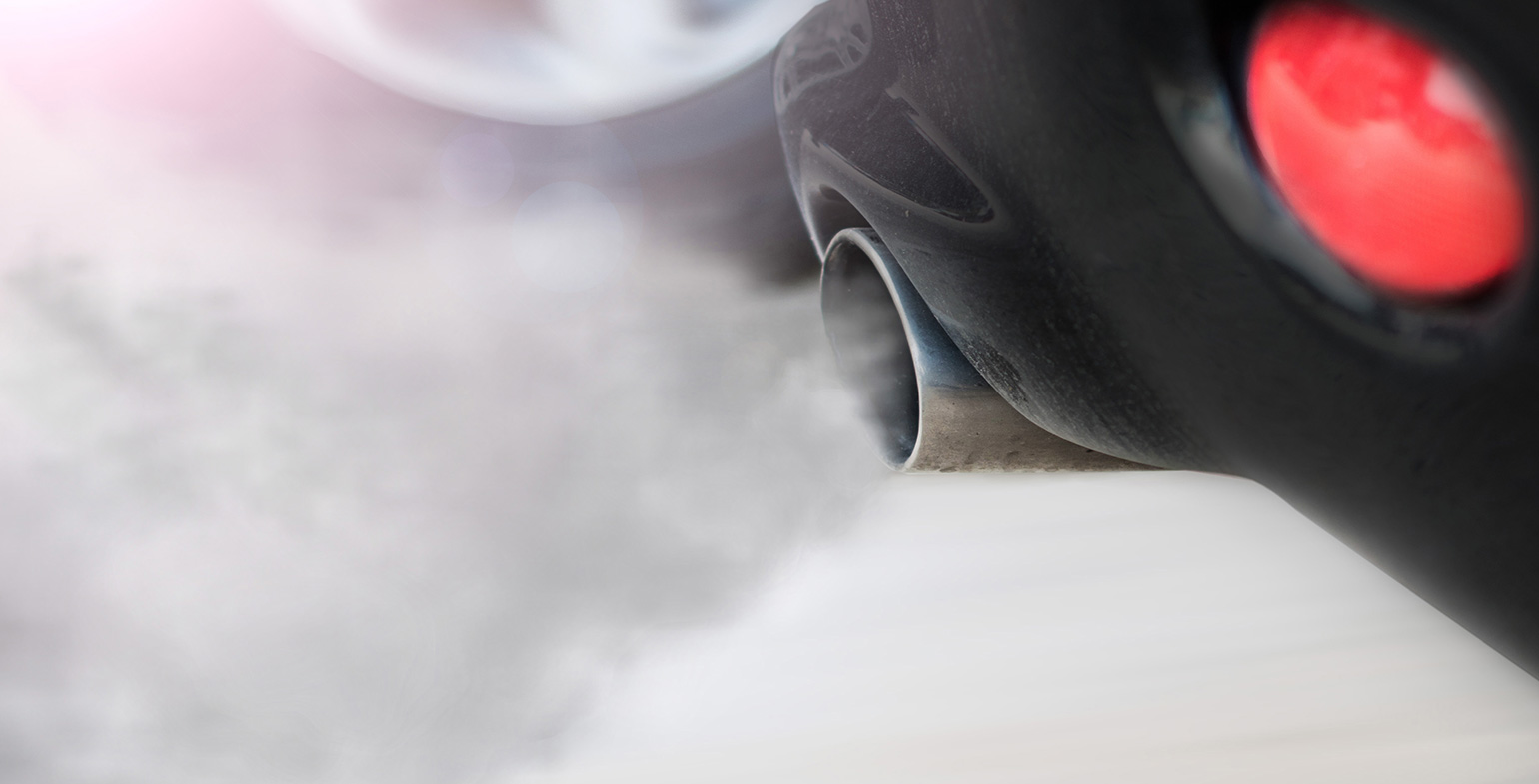 exhaust coming from car