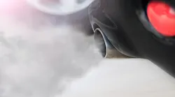 exhaust coming from car