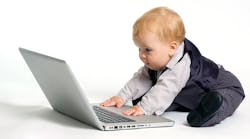 Industryweek 31505 Baby With Computer Industryweek 31505 Baby With Computer