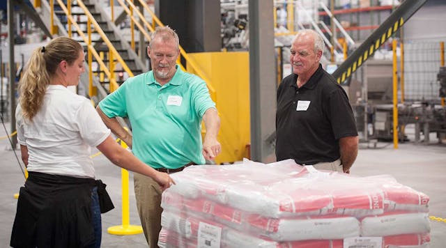 Visitors tour HarbisonWalker International&apos;s South Point, Ohio, plant during its grand opening celebration in August.