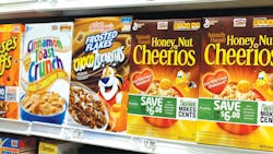 boxes of cereal-- general mills and kelloggs boxes of cereal-- general mills and kelloggs