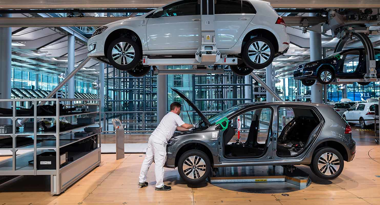 VW e-Golf production line in Dresden, Germany