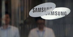 Samsung logo on a door Samsung logo on a door