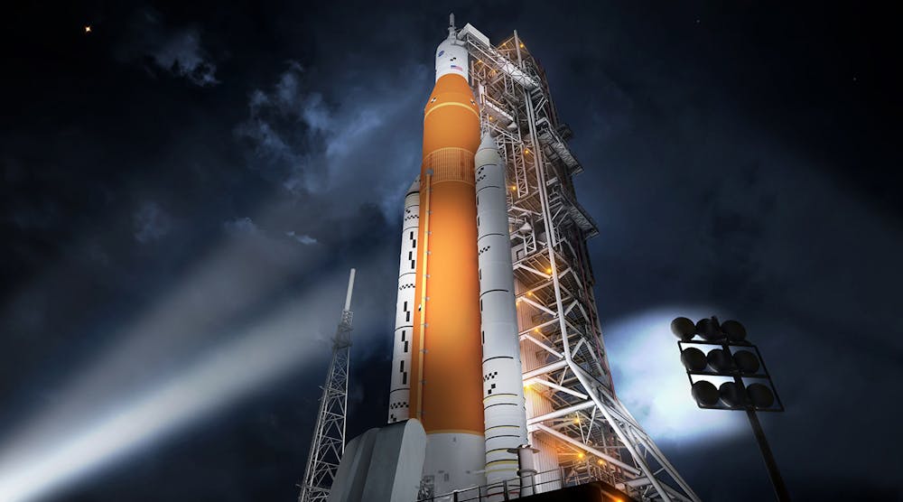 Artist rendering of the NASA Space Launch System