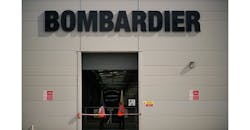Bombardier logo on door Bombardier logo on door