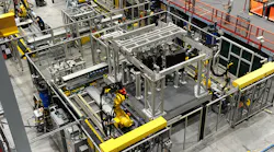 Northrop Grummanrsquos integrated assembly line for F35 center fuselages in El Segundo California was inspired by automation systems used by US motor vehicle manufacturers and was developed in partnership with industrial robotics specialist KUKA Systems North America