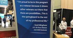 Sign with veteran's quote at 2018 Rockwell Automation Fair Sign with veteran's quote at 2018 Rockwell Automation Fair