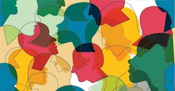 illustration of a crowd of people illustration of a crowd of people