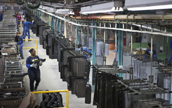 In step with the theme of this yearrsquos Manufacturing Month Whirlpool Corp working to change the perception of manufacturing in America by providing an inside look at its manufacturing processmdashshowing stepbystep how a 14000 pound roll of steel is transformed into a world class premium cooking product through the use of robotics connected technology and skilled manufacturing workersnbspThe company has been investing in its skilled workforce to ensure manufacturing jobs can remain