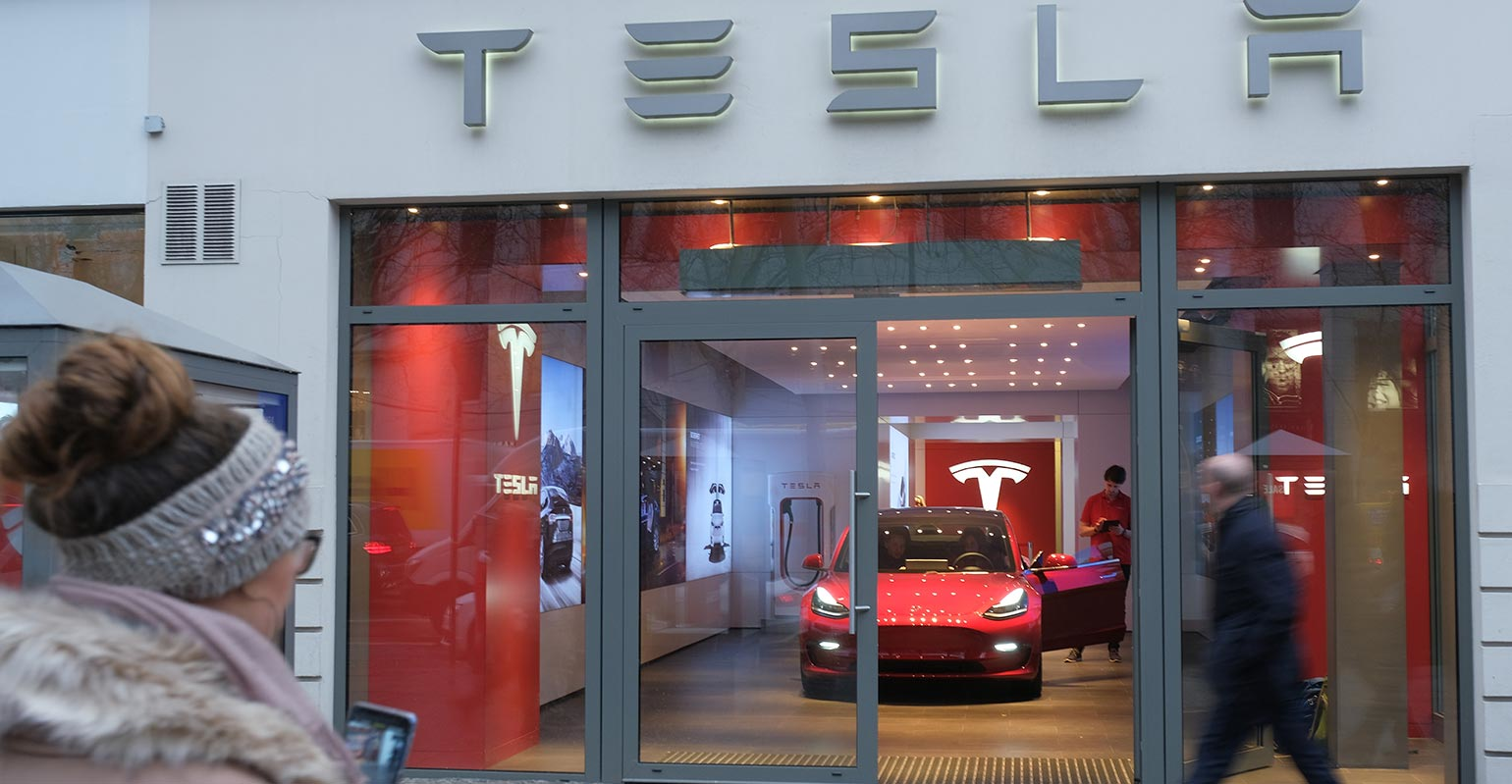 Tesla dealership in Berlin, Germany