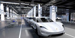 Porsche Taycan Electric car in production Porsche Taycan Electric car in production