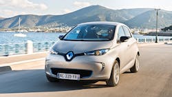 The market and infrastructure for electric vehicles is growing at a faster rate in Europe than the United States The Renault ZOE available only in Europe has an estimated driving range of around 121 miles certified by the New European Driving Cycle the European standard for emissions and consumption in passenger carsnbspThe electric motor within the Renault ZOE pushes 88 horsepower 162 lbft of torque and can achieve a maximum speed of 84 mph The market and infrastructure for electric vehicles is growing at a faster rate in Europe than the United States The Renault ZOE available only in Europe has an estimated driving range of around 121 miles certified by the New European Driving Cycle the European standard for emissions and consumption in passenger carsnbspThe electric motor within the Renault ZOE pushes 88 horsepower 162 lbft of torque and can achieve a maximum speed of 84 mph
