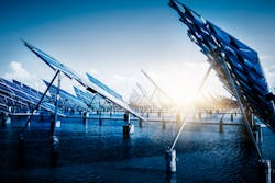 Solar Array over water Solar Array over water