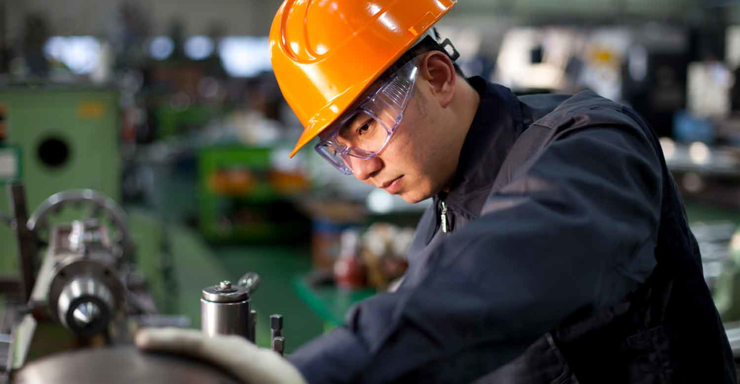 Technician in factory