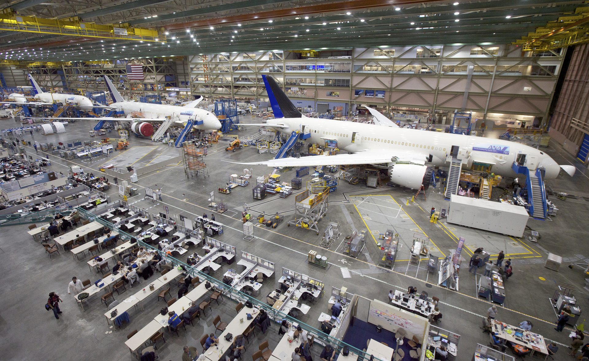 Airplane manufacturing plant