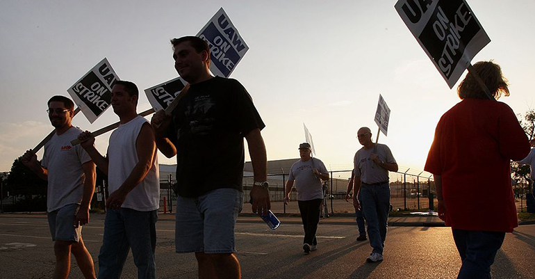 UAW protest