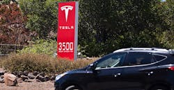 Tesla sign Tesla sign