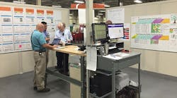 Leaders collaborate in the obeya at the Timken Honea Path plant in South Carolina.