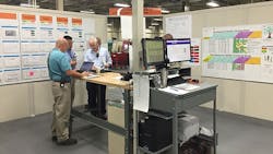 Leaders collaborate in the obeya at the Timken Honea Path plant in South Carolina Leaders collaborate in the obeya at the Timken Honea Path plant in South Carolina