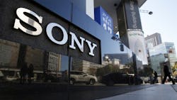 A low exterior shot outside of Sony headquarters. A low exterior shot outside of Sony headquarters.