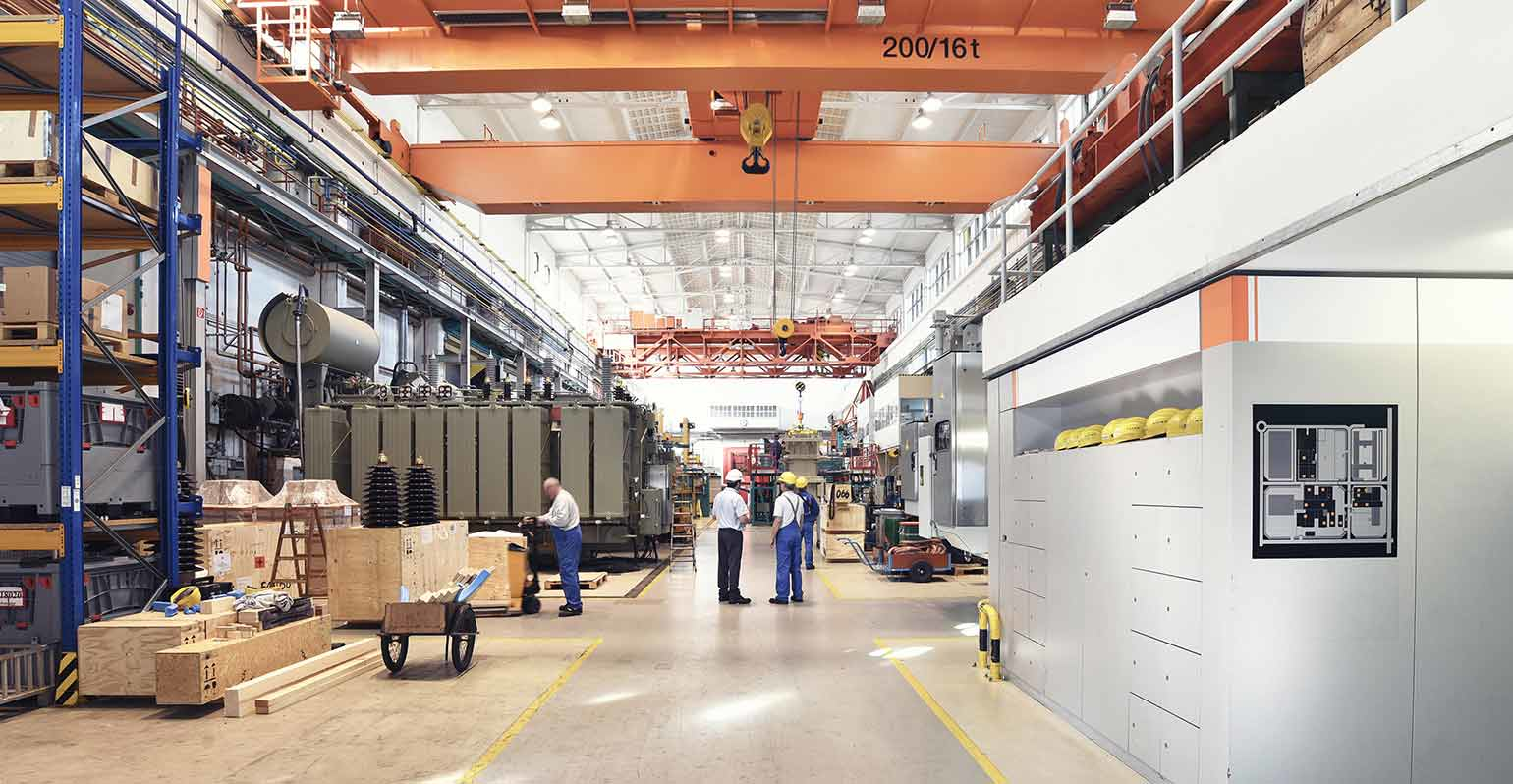 manufacturing plant aisle