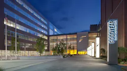 Goodyear HQ at night