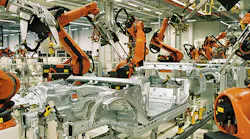 Kuka robots on the BMW plant floor