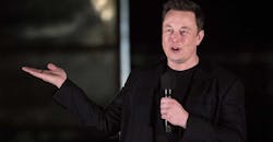 Industryweek 36368 Elon Musk Black Jacket Mic Speaking Loren Elliott Getty