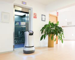 Industryweek Com Sites Industryweek com Files Thyssenkrupp Elevator Robot At Offices 3 0