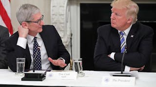 Industryweek 36514 Tim Cook Donald Trump At American Technology Council Roundtable Chip Somodevilla Getty