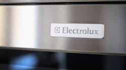 Electrolux logo on microwave