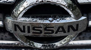 Industryweek 36668 Nissan Logo Car Vehicle Water Droplets Rain Tomohiro Ohsumi Getty Images