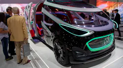 Mercedes' Vision Urbanetic self-driving concept van.