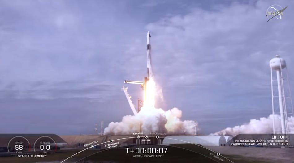 NASA and SpaceX completed a launch escape demonstration of the company&rsquo;s Crew Dragon spacecraft and Falcon 9 rocket on Jan. 19, 2020.