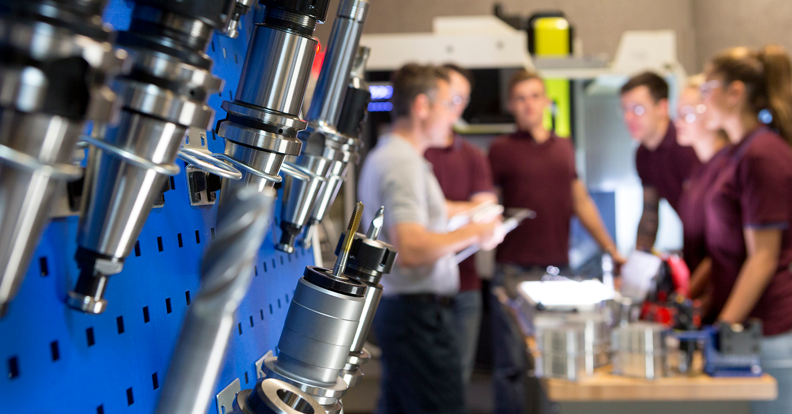 manufacturing students and mentor