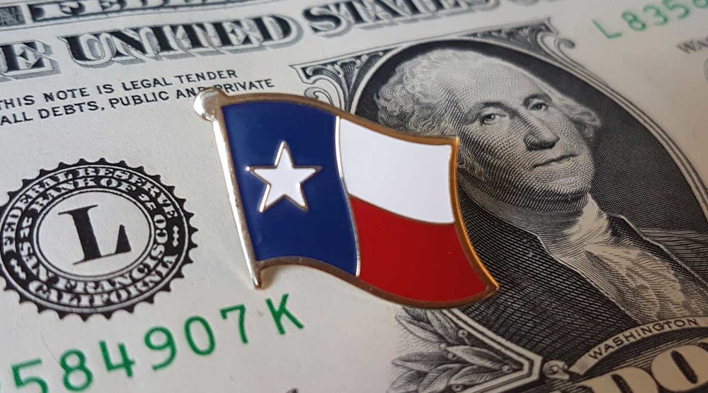 Texas Flag Pin On Dollar Luis M I Stock Getty