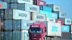 Chinese Shipping Containers Port Truck Qingdao China Str Afp Getty