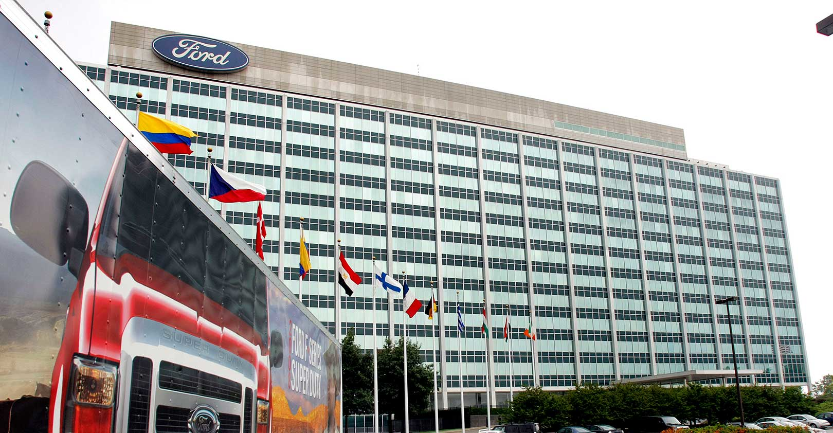 Ford Headquarters Truck Bill Pugliano Getty 5e5fc4277c4a0