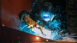 Worker Welding Metal Beautiful Sparks Istock Getty Images Plus