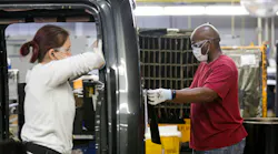 Ford Motors Mask Wearing Workers