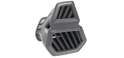Door defroster vent used in the ventilation system of automobiles. Printed with HP 3D High Reusability PP enabled by BASF. Door defroster vent used in the ventilation system of automobiles. Printed with HP 3D High Reusability PP enabled by BASF.