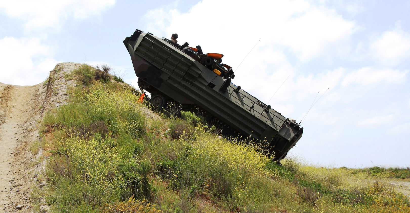 An AAV, the vehicle for which the US Marine Corps are testing HP 3D printed parts.