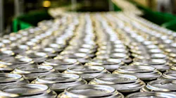 Aluminum Cans Factory Production Line Shiny Can Beverage © Maksim Petrov Dreamstime