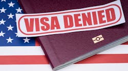 Visa Usa Us America American Flag Work Permit Denied H1 B Immigration &copy; Andrey Popov Dreamstime