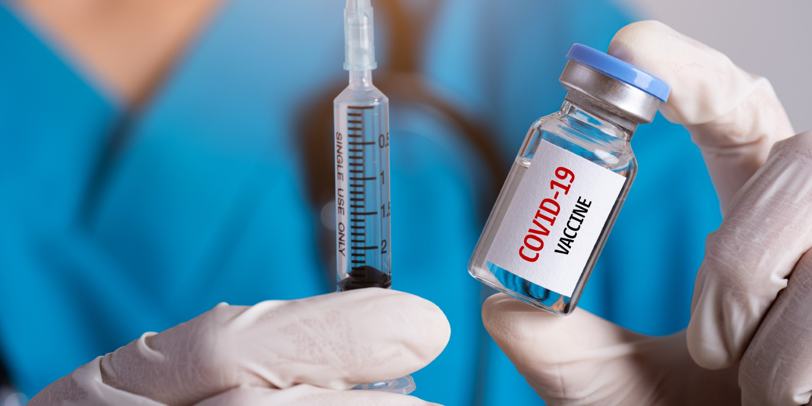 Covid 19 Vaccine Vial Doctor Gloves Syringe Siam Pukkato Dreamstime 5feac1f729209